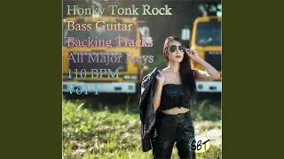 Honky Tonk Rock Bass Guitar Backing Track in D Major, 110 BPM, Vol. 1