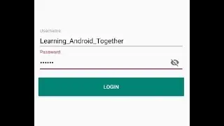 Create a Login Screen Using TextInputLayout  with EditText in Android