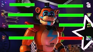 [SFM FNaF] Security Breach vs Staff Bots WITH Healthbars