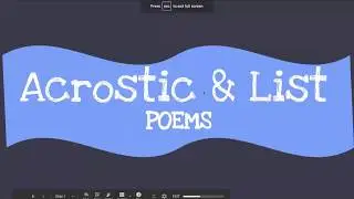 Acrostic & List Poems