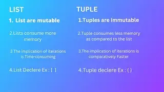 Difference Between List and Tuple in Python