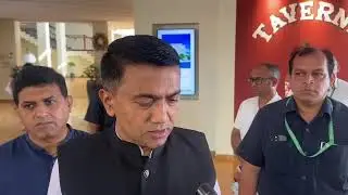 CM Sawant briefed media after  review meeting Chaired by  Union Minister  Nitin Gadkari  today.