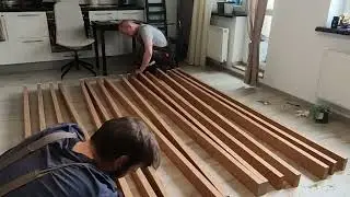 Реечная перегородка своими руками.Процесс монтажа. 