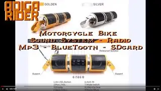 23k DIY moto Bike Motorcycle Speaker Audio Player MP3 Radio Bluetooth Install Review _ Adiga Rider