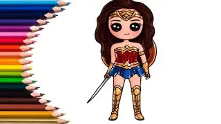 Como Dibujar a La Mujer Maravilla kAWAII - How To Draw Wonder Woman