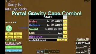 BEST Gravity Cane Portal Combo | Blox Fruits