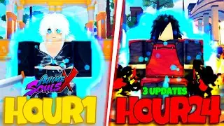 Spending 24 Hours In New *SOLO LEVELING* Defense Mode Update! Anime Souls X Simulator