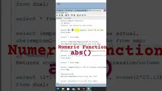 Numeric Function (abs) in SQL | SQL Functions 