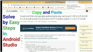 Solve Could not find com.google.android.gms:play-services-vision:15.2.0