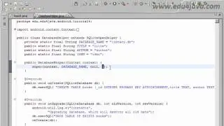 Android 8 Programming Tutorial. Storing data in SQLite