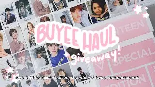 kpop haul + GIVEAWAY *CLOSED* !! ✰ seventeen, twice, nct photocards, love & letter special edition