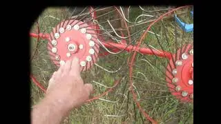 GVK-3 tractor-mounted two-section hay rake for walk-behind tractors