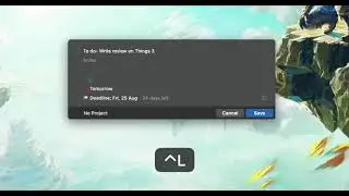 Things 3 - Quick to-do creation with Quick Entry