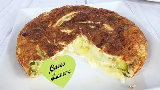 TORTILLA DE CALABACÍN Y QUESO para 5 personas