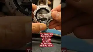 The clocks went back one hour at 2am on Sunday (29 October). It's time to adjust my watch.