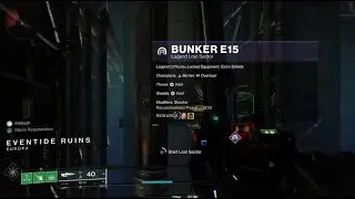 Bunker E15 - Legend - Solo Lost Sector (Flawless) #Destiny2 #BunkerE15 #lostsector