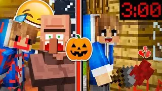 10 СПОСОБОВ ЗАТРОЛЛИТЬ ЖИТЕЛЕЙ НА ХЭЛЛОУИНСКУЮ НОЧЬ В МАЙНКРАФТ | Брикен Minecraft