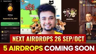 Hamster Kombat Airdrop & Listing: September 26 | Top 5 Upcoming Crypto Airdrops & Listings