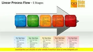 Sales Diagram Linear Process Flow 5 Stages Consulting Diagram