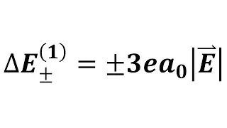 The Linear Stark Effect | Quantum Mechanics