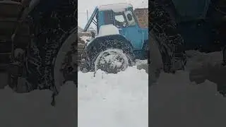 МТЗ.  застрял с прицепом