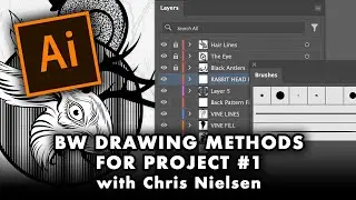 BLACK & WHITE PROJECT #1 Drawing Basics in Adobe Illustrator