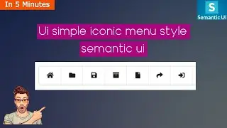 semantic ui horizontal icons menu|horizontal icons menu|icon menus|iconic menu styles in semantic ui