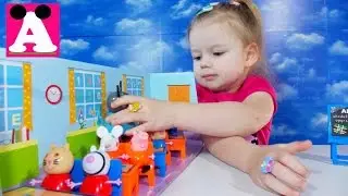 ВИДЕО ДЛЯ ДЕТЕЙ. Свинка Пеппа в школе, Peppa Pig at school