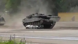 Panzer destroys cars compilation