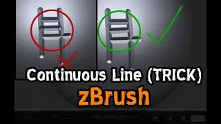 Continues Lines / Smooth Line Connection - zBrush (Trick)