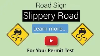 Slippery Road Sign (USA): What Does it mean? Learn for Your Permit Test