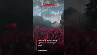 🇹🇷Çılgın Türkler Hamburg'u Türk bayrakları ile kırmızı-beyaza boyadı #futbol #millitakim