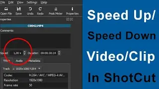 How to Speed Up or Slow Down a Clip in Shotcut 2021