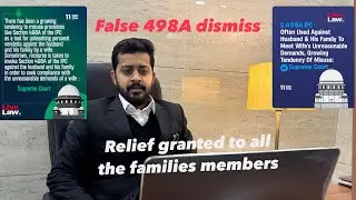 Misuse of 498A, Supreme Court quashed FIR against husband and his relatives #498a #delhi #nyayniti