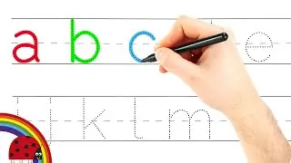 Write the Alphabet along the dotted line | Alphabet song | Lowercase letters from a to z