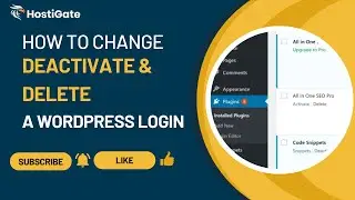 How to Deactivate and Delete a WordPress Plugin | HostiGate