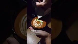 Layte art tutorial- Slow Wing Rose #coffee #latteart #tutorial