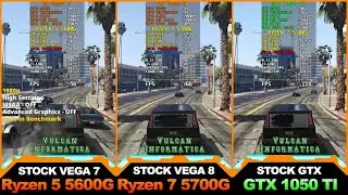 Ryzen 5 5600G (vega 7) vs Ryzen 7 5700G (vega 8) e com GTX 1050 TI