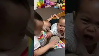 2 babies fighting #funnybaby #cute #babyfuntime #babyshorts #cutebaby #cutebaby #babyfunnymoments