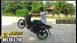 RUSI DELTA x 110 after 2 months | shout-outs | TOP SPEED - wheelie |