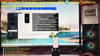 Free Fix iPhone Locked To Owner | Unlock iCloud Activation | Fix Disable Apple ID IOS 15/16/17/18/26
