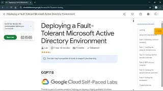 Deploying a Fault-Tolerant Microsoft Active Directory Environment | #qwiklabs | #GSP118