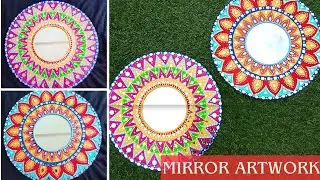 DIY Mirror art work || Mirror art work wallhanging || Home decor with mirror art