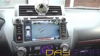 Toyota Prado 150 2014-2015 работа кругового обзора DayStar DS 7047HD
