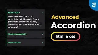 How to create an advanced accordion using only HTML and CSS