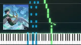 Venti: Bard's Adventure | Genshin Impact PIANO TUTORIAL (Sheet in the description)