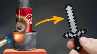 Melting Coke Cans to make a Real Minecraft Sword