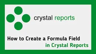 How to create a formula field in crystal reports. Customise a formula acc. to your need 