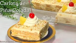 POSTRE DE PIÑA FÁCIL Y SIN HORNO.  Con Solo 4 Ingredientes | Sin Horno