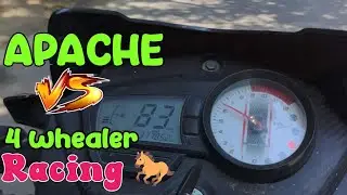Apache VS 4 Whealer Jabardast Racing And Cutting Outside Range .... Race Race Race Bhago😶😶
